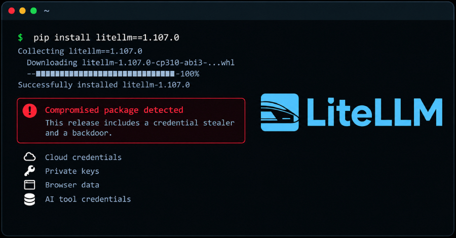 LiteLLM Terkompromi dalam Serangan Rantai Pasokan: Menyebarkan Credential Stealer dan Backdoor