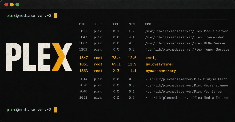 Plex2Shell: Eksploitasi Rentang Kerentanan Plex Media Server Menyebarkan Crypto Miner dan Backdoor Proxy Linux